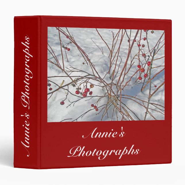 Rose Hips in Snow Binder to Personalize (Front/Spine)