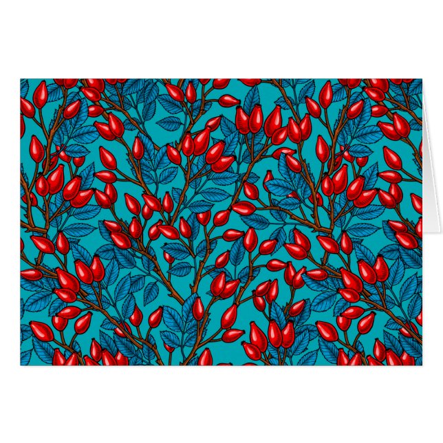 Rose hips, red and blue (Front Horizontal)