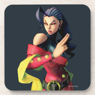 Rose Holding Up Two Fingers Coaster
