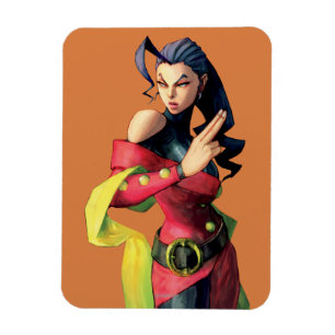 Rose Holding Up Two Fingers Magnet