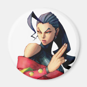 Rose Holding Up Two Fingers Magnet