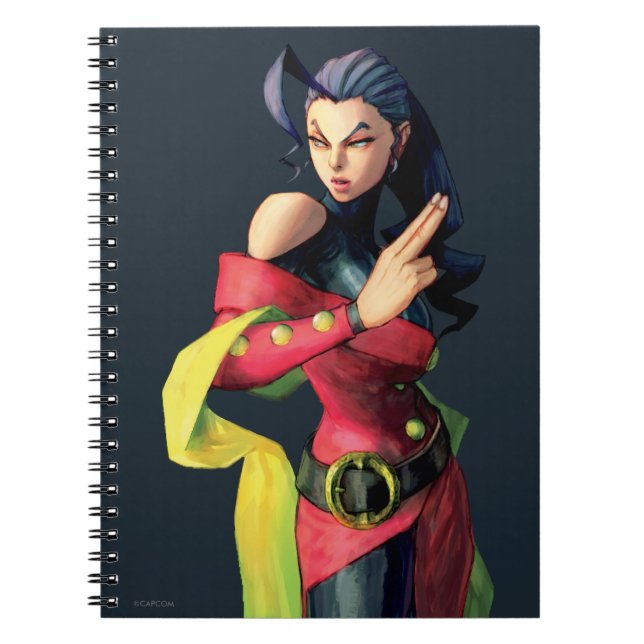 Rose Holding Up Two Fingers Notebook (Front)