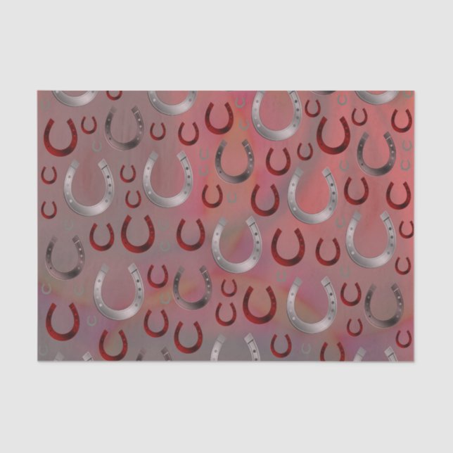 rose,horseshoe, silver, pattern grey, luck, patter tissue paper (Front)