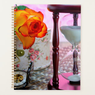 Rose, Hourglass and pocket watch Planner