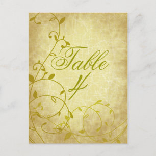 Rose II Vin Cracket Vintage Numéro de table Pos de