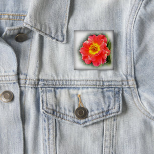 Rose in autumn 2 inch square button