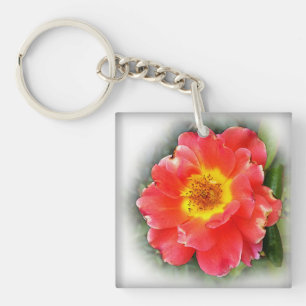 Rose in autumn keychain