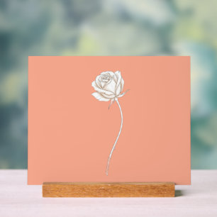 Rose in Bloom - Birthday Gift Acrylic Sign