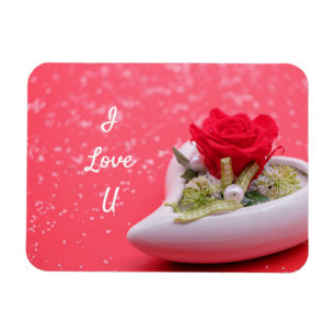 Rose in Heart Magnet