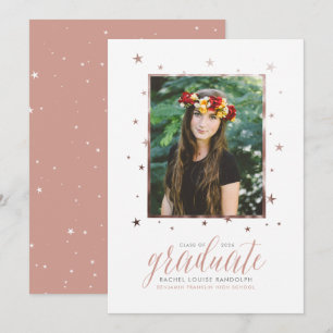Rose In the Stars Photo Graduation Announcement