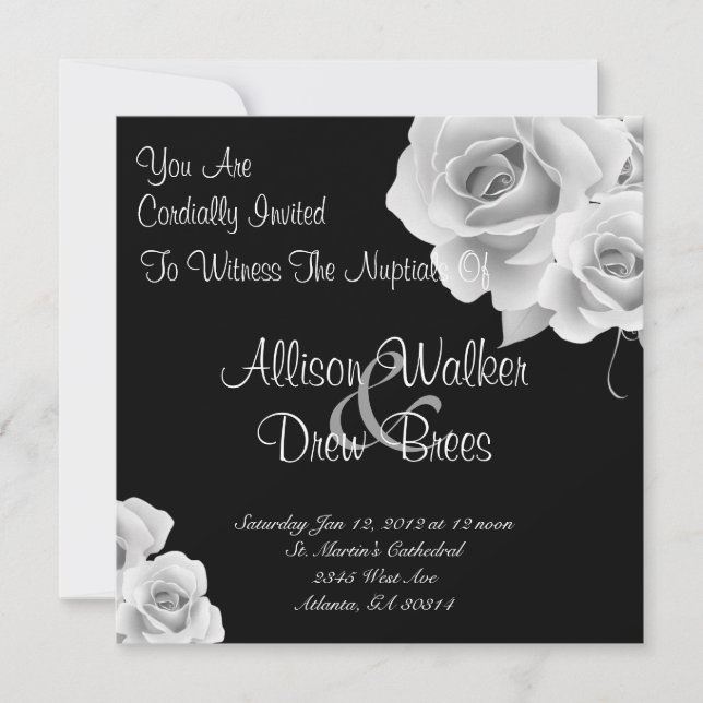 Rose Invitation (Noir) (Front)