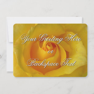 Rose Invitation Personalized Yellow Rose RSVP Card