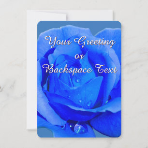 Rose Invitations Personalized Blue Rose RSVP Cards