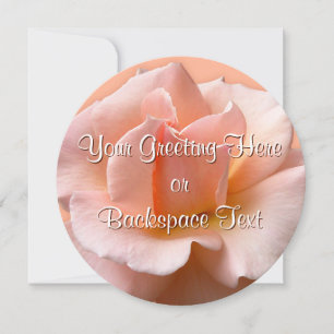 Rose Invitations Personalized Peach Rose RSVP Card