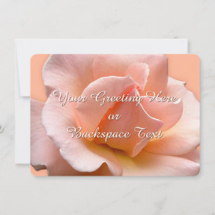 Rose Invitations Personalized Peach Rose RSVP Card