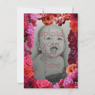 Rose Invitations Personalized Roses RSVP Cards