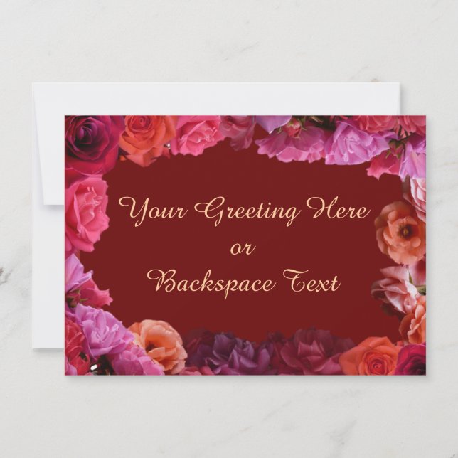 Rose Invitations Personalized  Roses RSVP Cards (Front)