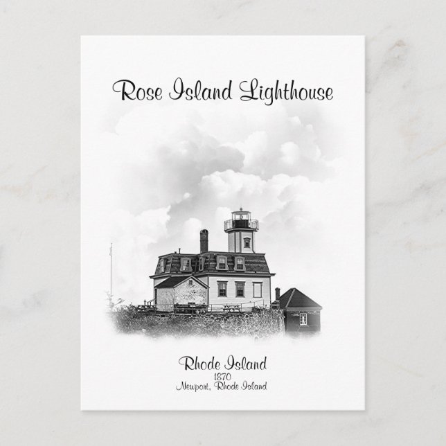 Rose Island Lighthouse - Newport, Rhode Island Postcard (Front)