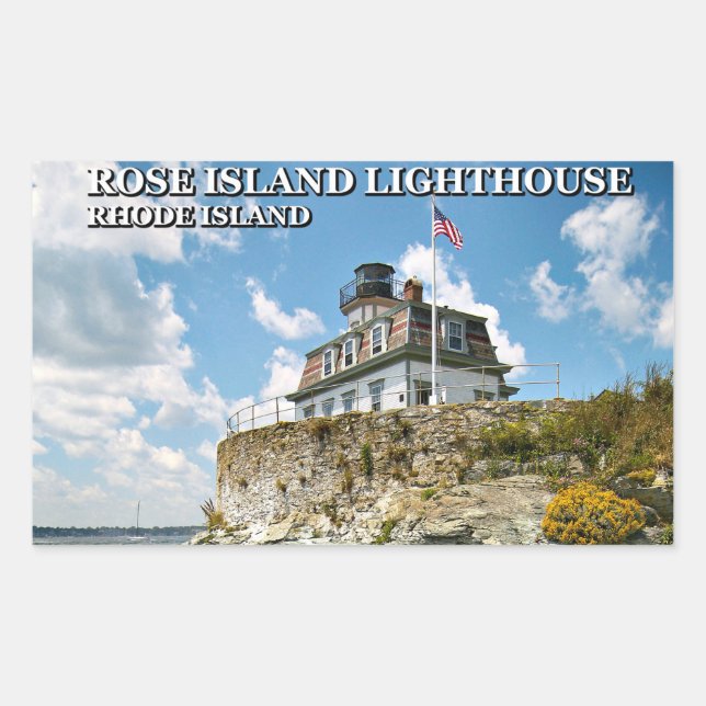 Rose Island Lighthouse, Rhode Island Sticker (Front)