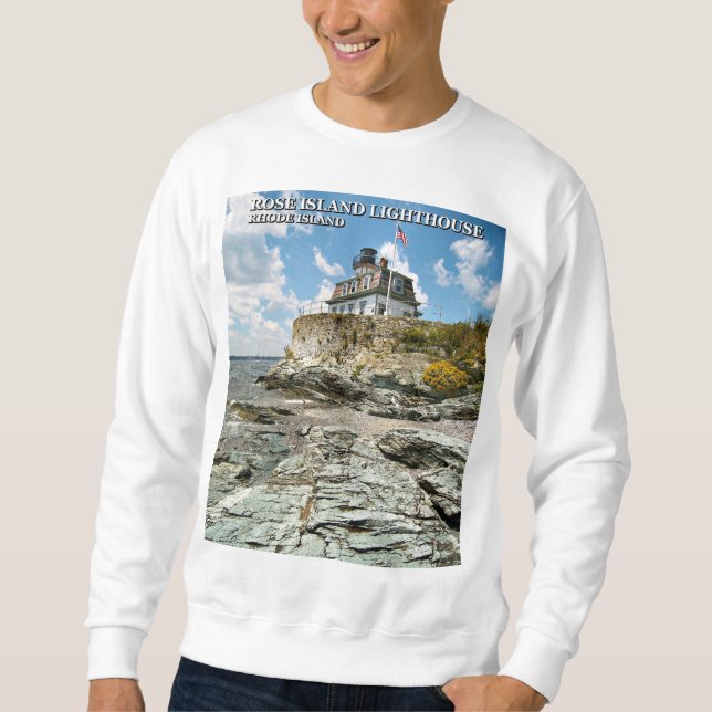 Rose Island Lighthouse, Rhode Island Sweatshirt (Front)