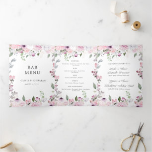 rose jardin élégant tri barre menu carte
