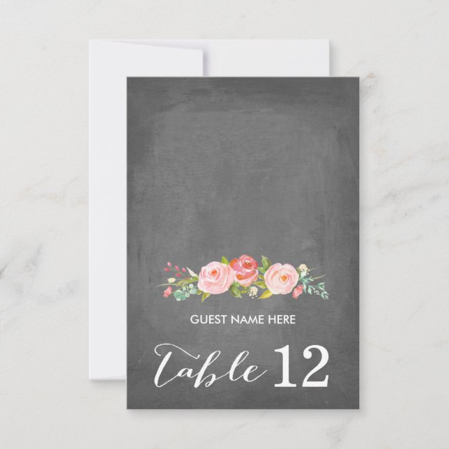Rose Jardin Floral Mariage Carte d'Escort (Devant)