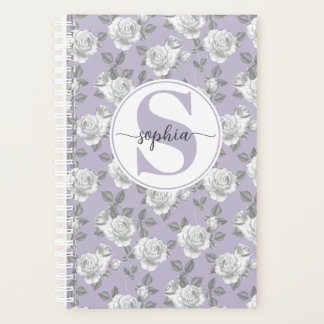 Rose Jardin Monogramme Lavender Planner