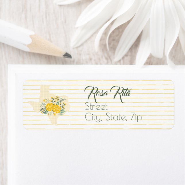 Rose jaune du Texas - En vichy Etat avec Rose (En situation)