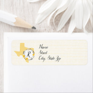 Rose jaune du Texas - En vichy Monogramme
