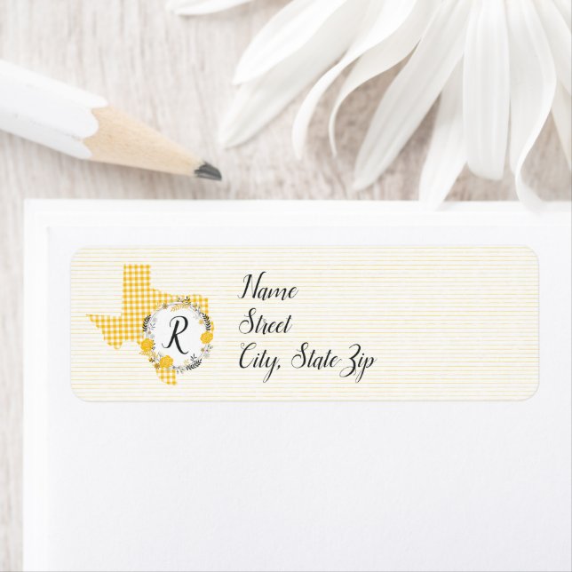 Rose jaune du Texas - En vichy Monogramme (En situation)