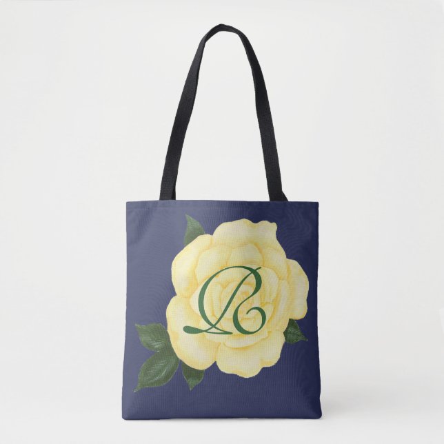 Rose jaune pâle, sacs cabas à monogramme pour demo (Devant)
