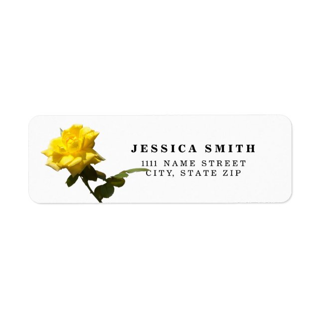 Rose jaune personnalisée (Devant)