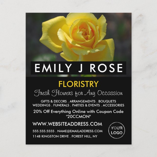Rose jaune, prospectus publicitaire (Devant)