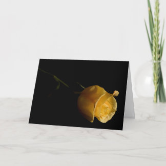 Rose jaune simple - Carte Note