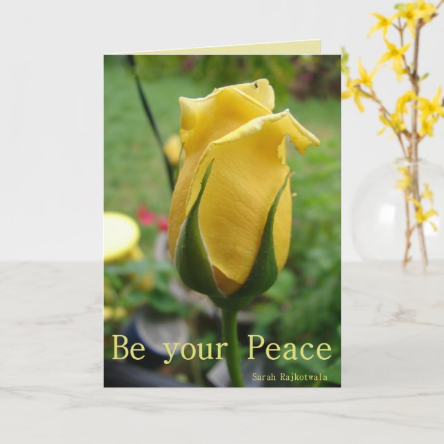 Rose Jaune Soyez votre carte de devis de paix insp (Fleur jaune)