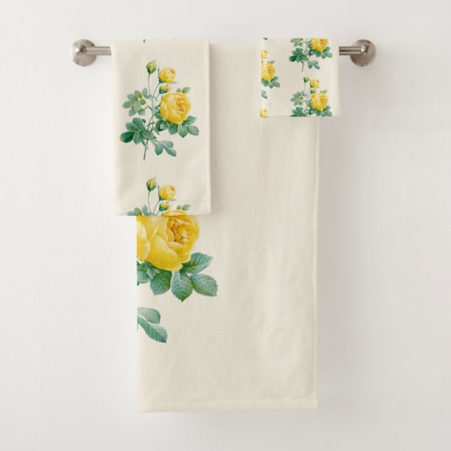 Rose jaune vintage (En situation)