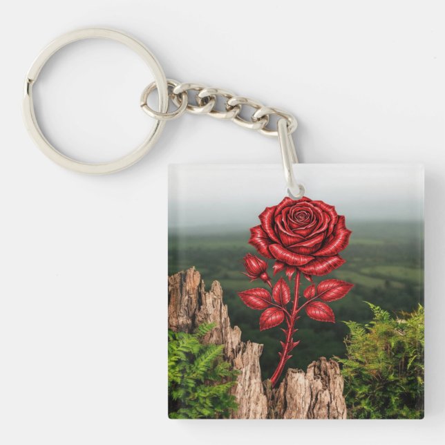 Rose  keychain (Front)