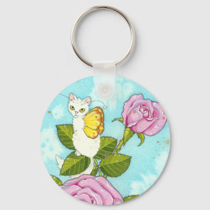 Rose kitty fairy keychaing keychain