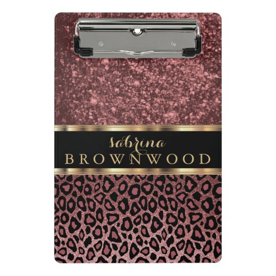 Rose Leopard Skin Pattern and Rose Glitter