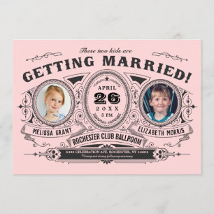 Rose lesbien des invitations   de mariage de photo