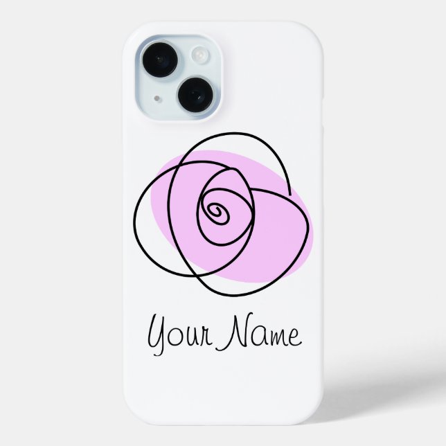 Rose Lilac 'Nom' coque iphone (Verso)