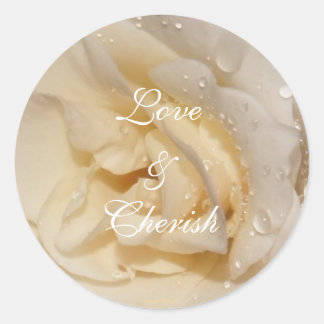 rose, Love & Cherish, Photo by: TEYoung Classic Round Sticker