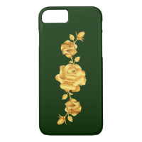 Rose Lovers Design   Gold on Green