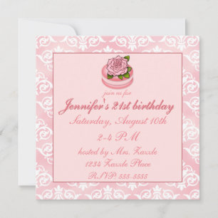 Rose Macarons Invitation