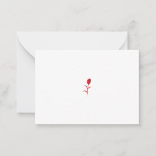 Rose Madder, Lava Red, floral Design Advice Card