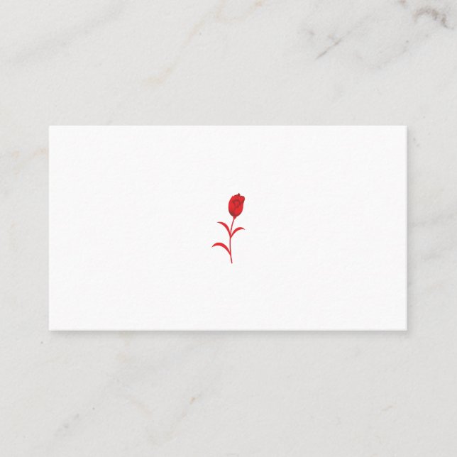 Rose Madder, Lava Red, floral Design Appointment Card (Front)