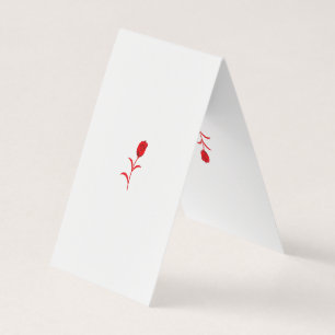 Rose Madder, Lava Red, floral Design Business Card