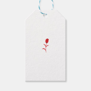 Rose Madder, Lava Red, floral Design Gift Tags