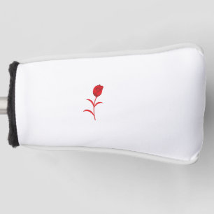 Rose Madder, Lava Red, floral Design Golf Head Cover