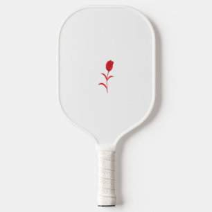Rose Madder, Lava Red, floral Design Pickleball Paddle